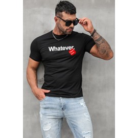 Black Whatever I Don't Care Short Sleeve Men's T Shirt