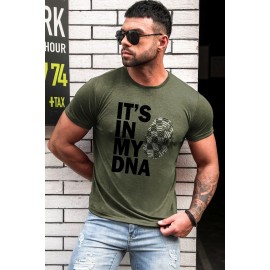 Green It's in My DNA Finger Print Mens T Shirt