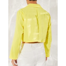 Men Feather Fringe Crop Shirt